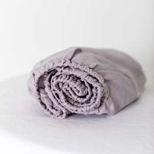 Lilac Linen Cot/Bassinet Sheet