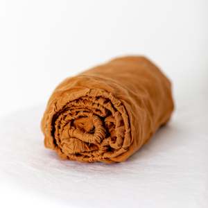 Cot Bassinet Sheets: Ochre Linen Cot/Bassinet Sheet