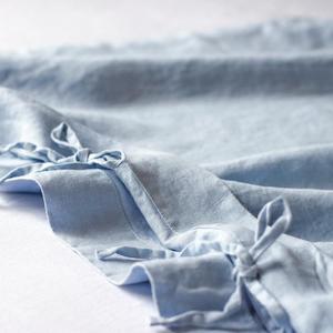 Cot Duvets: Powder Blue Linen Cot Duvet
