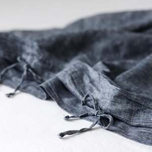 Cot Duvets: Denim Blue Linen Cot Duvet