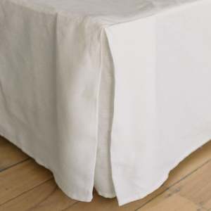 Off White Linen Valance - 35cm Drop