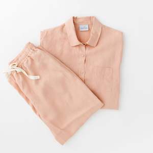 Womens Sleepwear: Peach Winter Pyjama Set