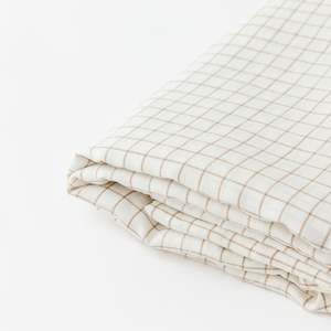 New Releases 1: Malt Brown Grid Linen Sheets Set