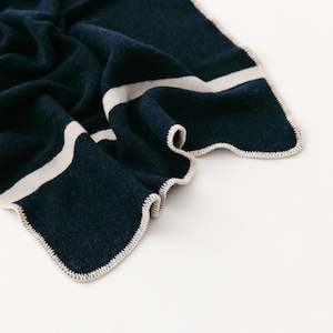 Wool Baby Blankets: Navy Blue Wool Baby Blanket
