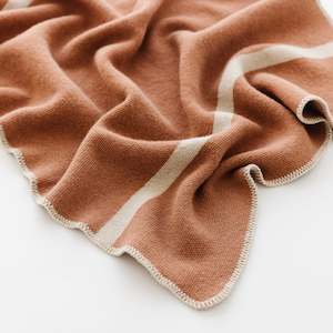 Wool Baby Blankets: Pink Clay Wool Baby Blanket