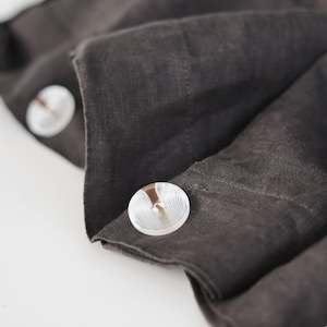 End Of Line Sale: Charcoal Linen Duvet