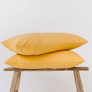 Mustard Linen Pillowcases