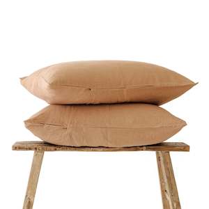 Malt Brown Linen Pillowcase