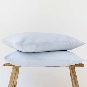 Powder Blue Linen Pillowcases