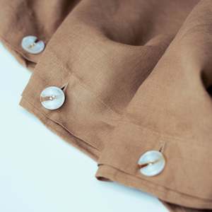 Duvet Covers Pillowcases: Malt Brown Linen Duvet
