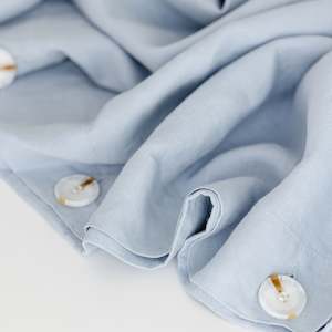 Powder Blue Linen Duvet