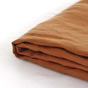 Fitted Sheets: Tobacco Linen Single Fitted Sheet Sale