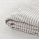 Grey Stripes Linen Single Fitted Sheet Sale