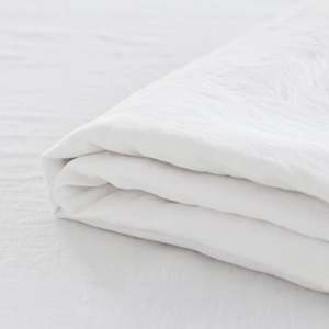 Fitted Sheets: Brilliant White Linen Single Fitted Sheet Sale