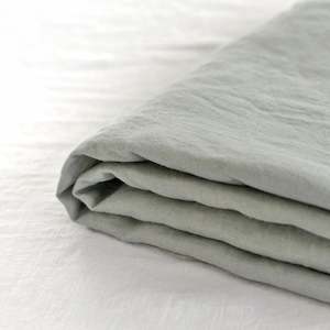 Flat Sheets: Sage Green Linen Single Flat Sheet Sale