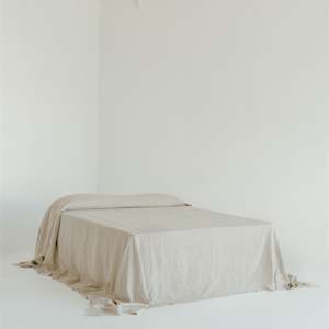 Bedspread in Heavyweight Linen - Natural