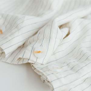 All Linen: Coastal Blue Stripes Linen Duvet