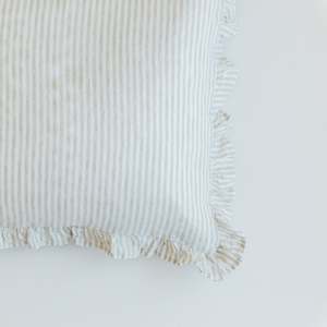Ruffles Cushion in Sand Stripes