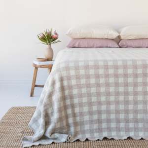 New Releases: Sand Checks Wool Throw Blanket