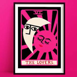 The Lovers Tarot Art Print | Tarot Card Art