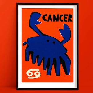 Star Sign Prints: Cancer Star Sign Print | Zodiac Wall Art