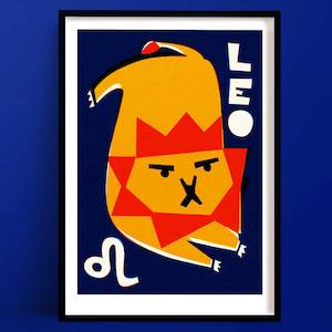 Star Sign Prints: Leo Star Sign Print | Zodiac Decor