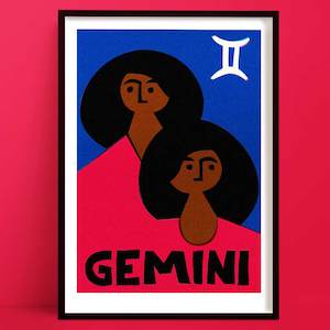 Star Sign Prints: Gemini Print | Zodiac Art Print