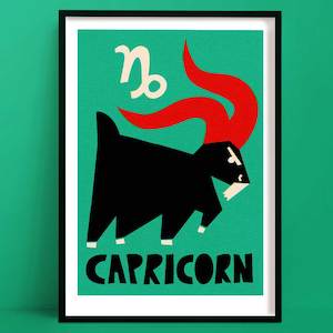 Capricorn Print | Star Sign Print