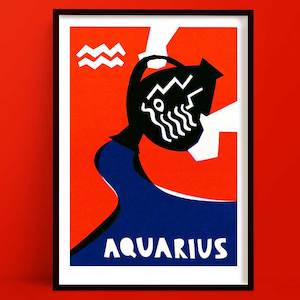 Aquarius Print | Horoscope Art
