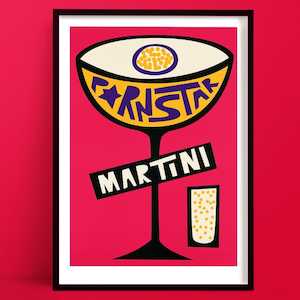 Pornstar Martini Print | Cocktail Wall Art