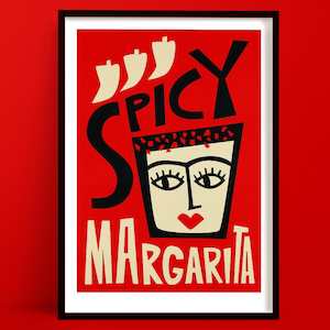 Spicy Margarita Print | Bar Cart Art