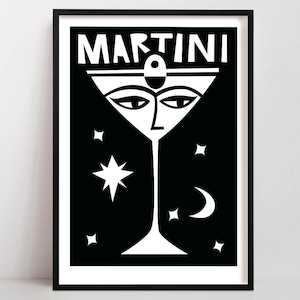 Cocktail Prints: Martini Print | Classic Cocktail Poster