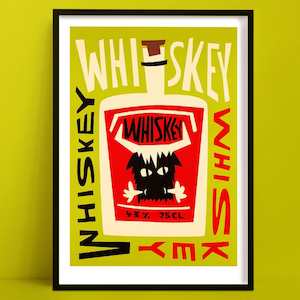 Whiskey Print | Retro Home Decor