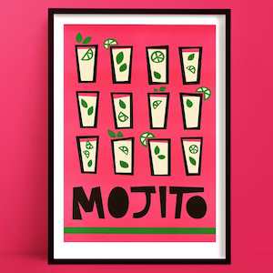Cocktail Prints: Mojito Print | Summer Vibes Wall Art