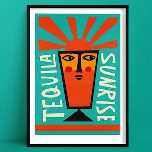 Tequila Sunrise Print | Beachy Wall Art