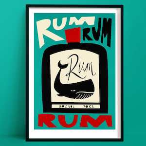 Cocktail Prints: Rum Print | Nautical Wall Decor