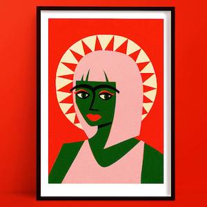 Green Girl Portrait | Witch Art