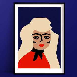 Blond Woman Print | Strong Women Art
