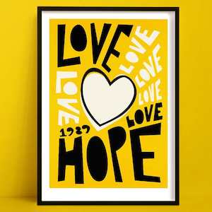 Positivity Prints: Love and Hope Motivational Poster | Positivity Print
