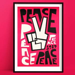 Peace Motivational Poster | Hot Pink Room Decor