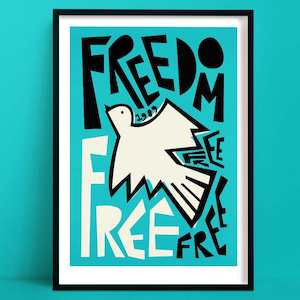 Freedom Motivational Poster | Dove Print