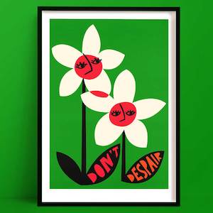 Floral Positivity Poster | Daisy Art