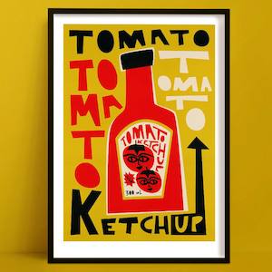 Tomato Sauce Typography Art Print