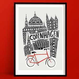 Hallway Wall Art: Copenhagen Print | European City Travel Poster