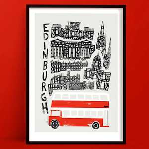 Hallway Wall Art: Edinburgh Print | Travel and Transport Wall Art