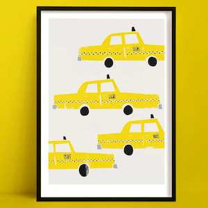 New York Taxi Print | NYC Poster