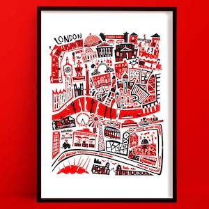 Kids Posters: London Map Print | City Map Art