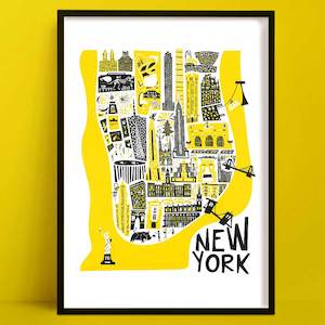 Manhattan New York Map Poster | NYC Wall Art