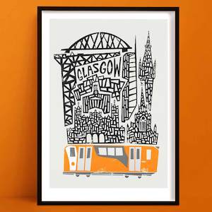 Glasgow Print | Retro Travel Art