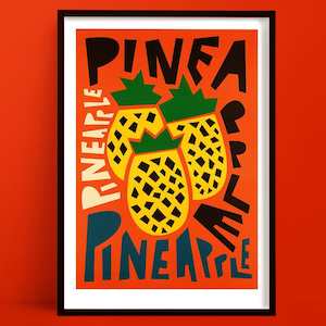 Pineapple Print | Tropical Fruit Art